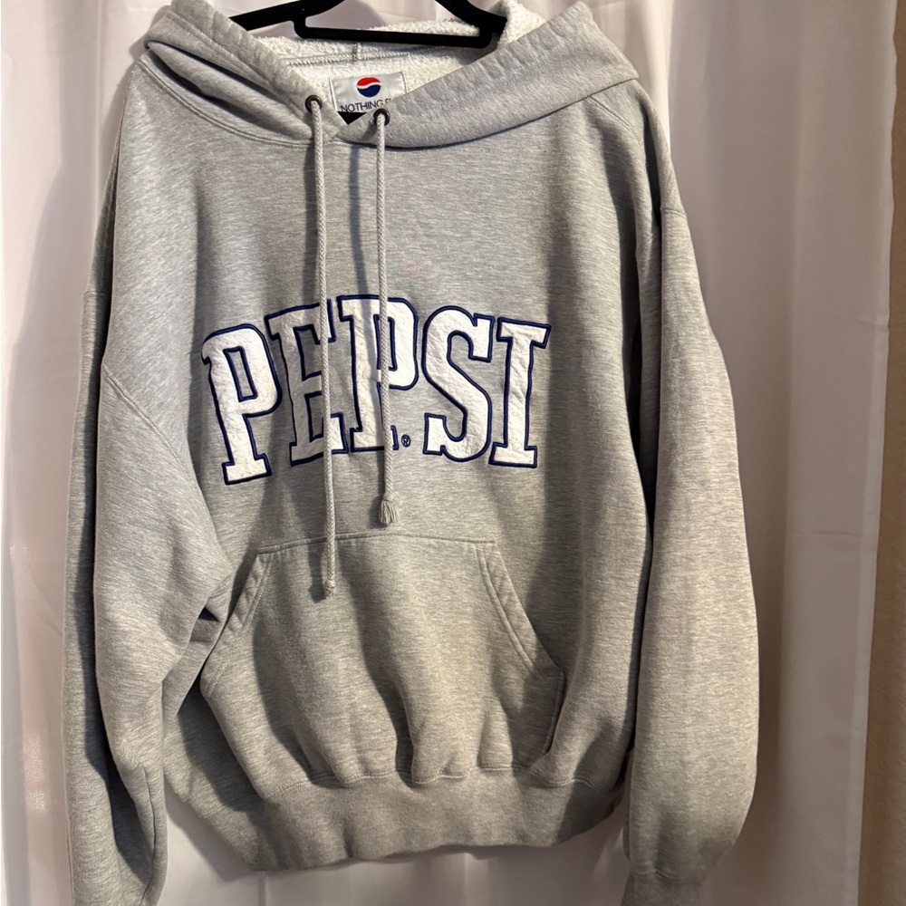 Vintage Pepsi Logo Hoodie Sweatshirt Gray XL 90s Made in El Salvador - Picture 3 of 10